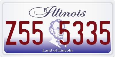 IL license plate Z555335