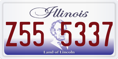 IL license plate Z555337