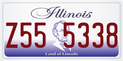 IL license plate Z555338