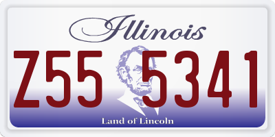 IL license plate Z555341