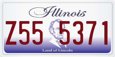 IL license plate Z555371
