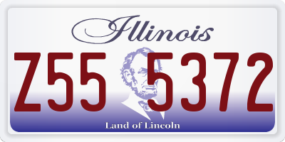IL license plate Z555372