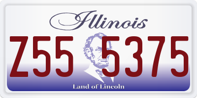 IL license plate Z555375