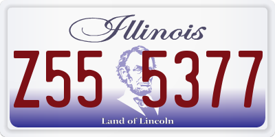 IL license plate Z555377