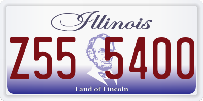 IL license plate Z555400