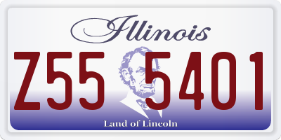 IL license plate Z555401