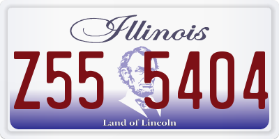 IL license plate Z555404
