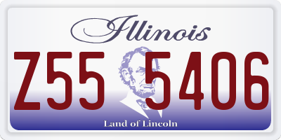 IL license plate Z555406