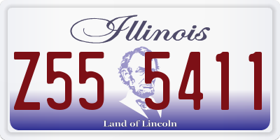 IL license plate Z555411