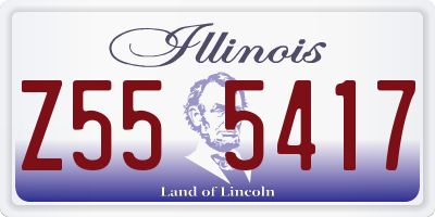 IL license plate Z555417