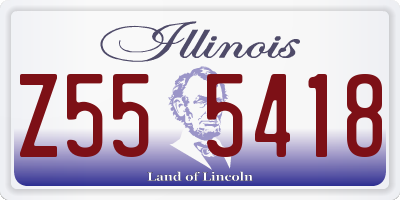 IL license plate Z555418