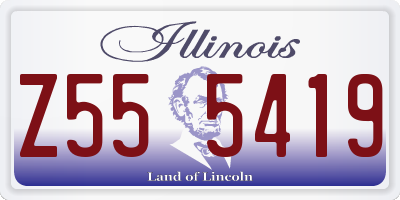 IL license plate Z555419