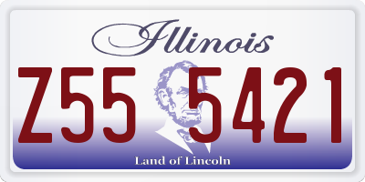IL license plate Z555421