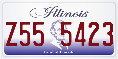 IL license plate Z555423