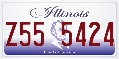 IL license plate Z555424