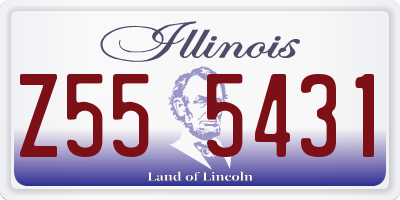 IL license plate Z555431