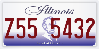 IL license plate Z555432