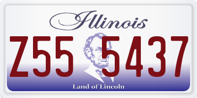 IL license plate Z555437