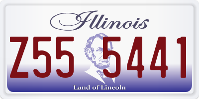IL license plate Z555441