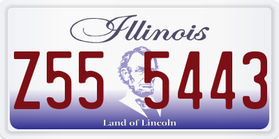 IL license plate Z555443