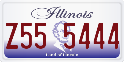 IL license plate Z555444