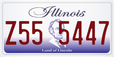 IL license plate Z555447