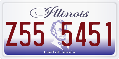 IL license plate Z555451