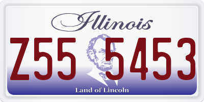 IL license plate Z555453