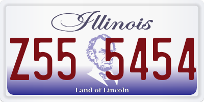 IL license plate Z555454