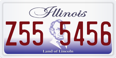 IL license plate Z555456
