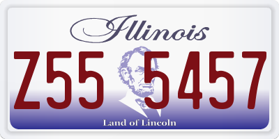 IL license plate Z555457