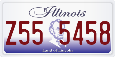 IL license plate Z555458
