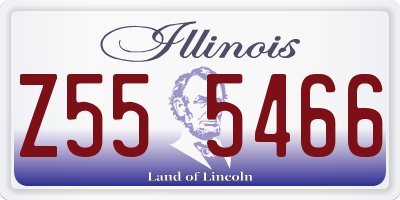 IL license plate Z555466