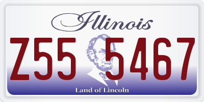IL license plate Z555467