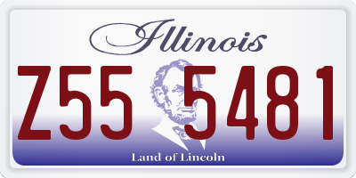 IL license plate Z555481