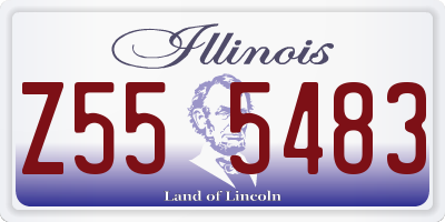 IL license plate Z555483