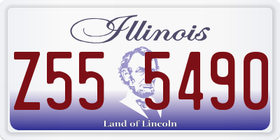 IL license plate Z555490