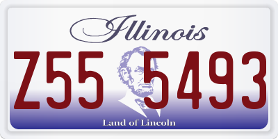 IL license plate Z555493