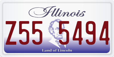 IL license plate Z555494