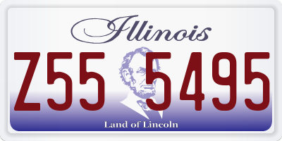 IL license plate Z555495