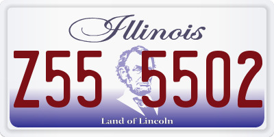 IL license plate Z555502