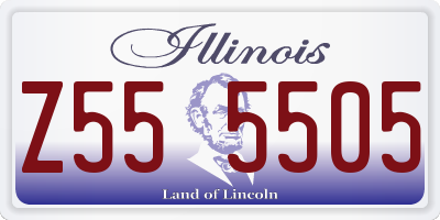 IL license plate Z555505