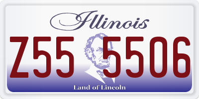IL license plate Z555506