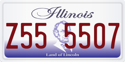IL license plate Z555507