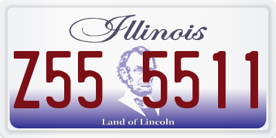 IL license plate Z555511