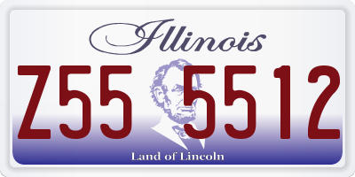 IL license plate Z555512