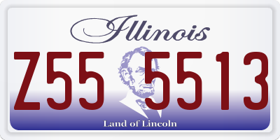 IL license plate Z555513