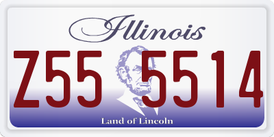 IL license plate Z555514