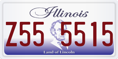 IL license plate Z555515