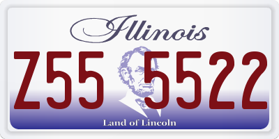 IL license plate Z555522